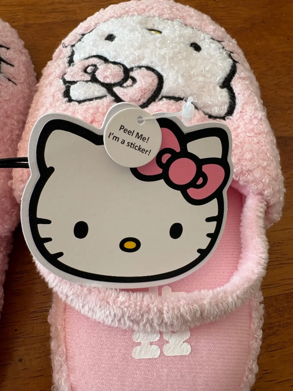 Hello Kitty Scuff Slippers Slip On Elasticized Back Strap Size 11/12 NEW